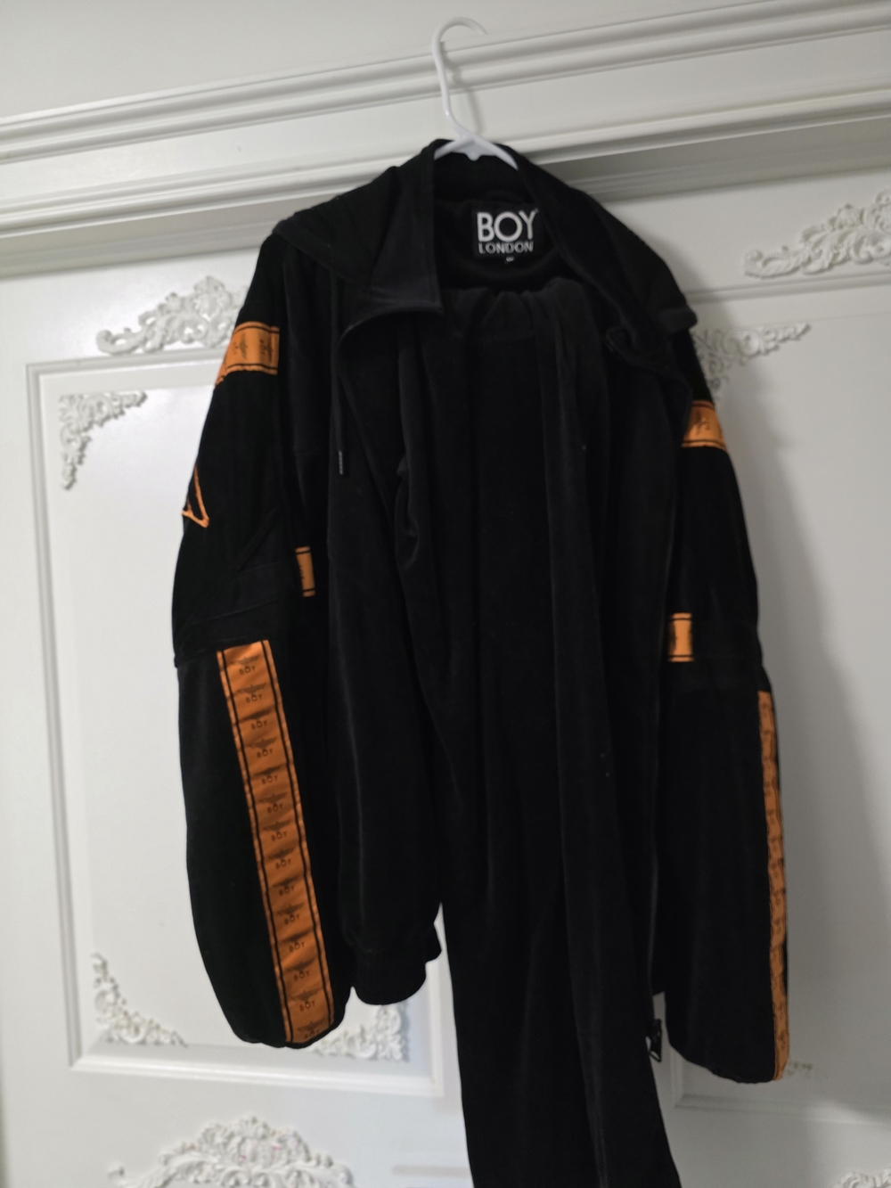 Womens Black Jacket with Orange Trim & Pants BOY LONDON